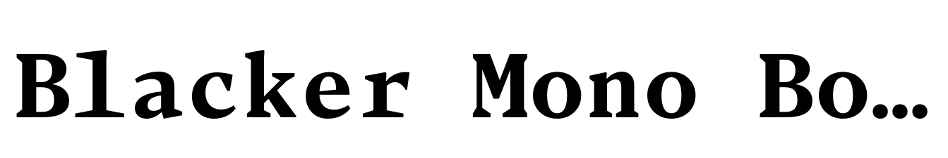 Blacker Mono Bold